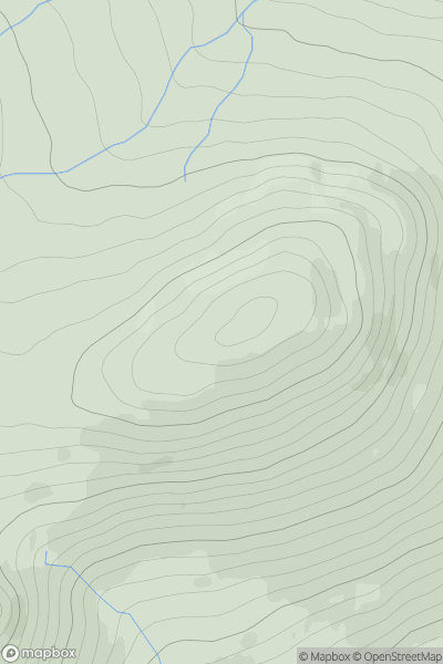 Thumbnail image for Glas Bheinn [Glen Albyn and the Monadh Liath] showing contour plot for surrounding peak